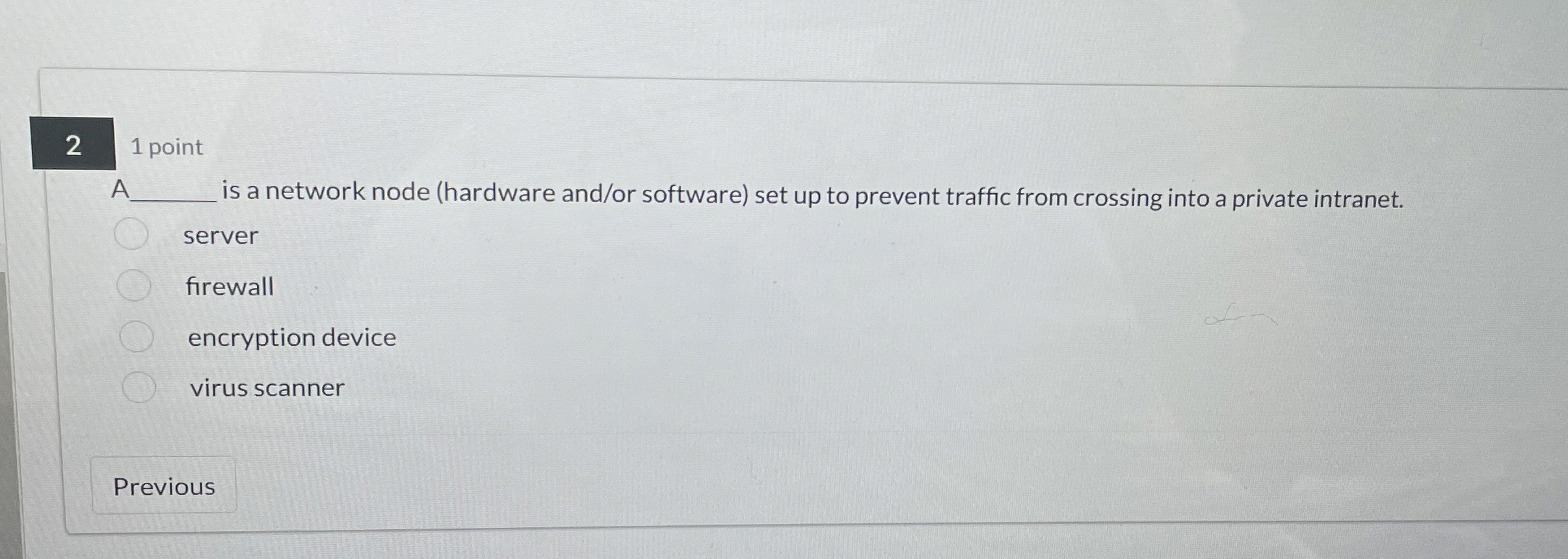 2 1 point A is a network node ( hardware and / or
