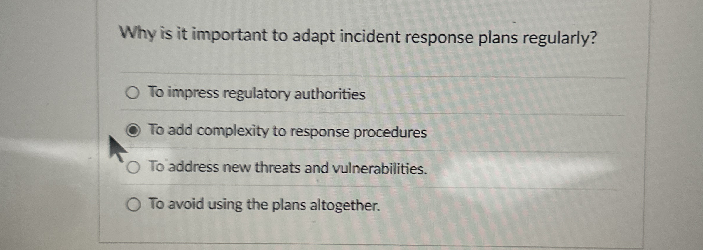 Why is it important to adapt incident response