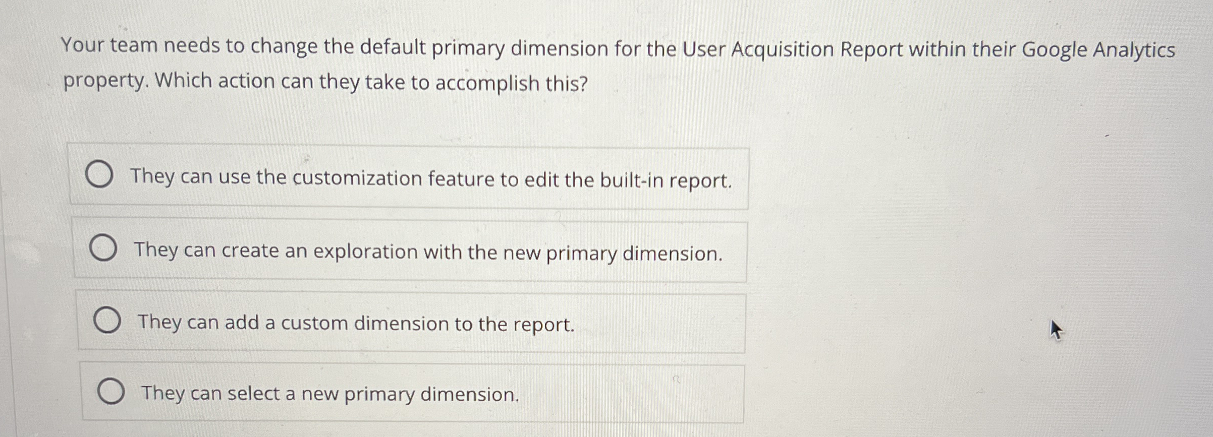 Your team needs to change the default primary