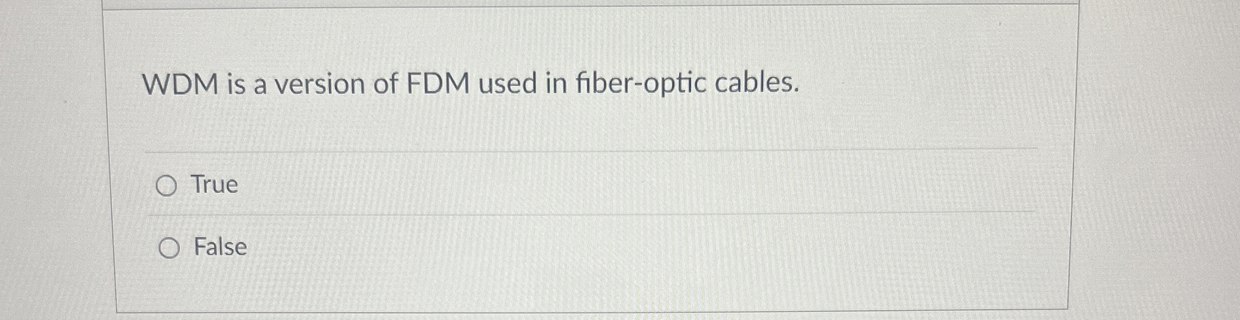 WDM is a version of FDM used in fiber - optic