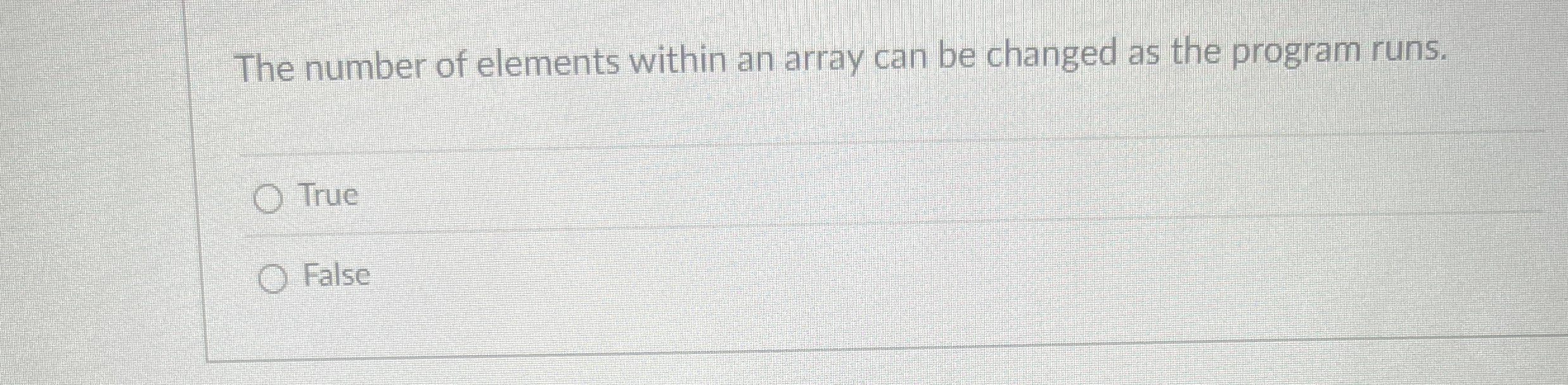 The number of elements within an array can be