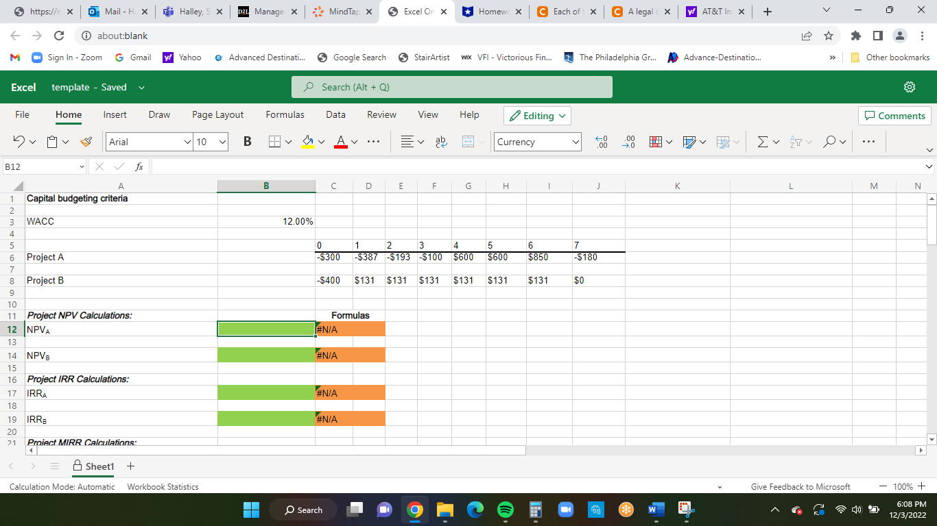 Excel Online Structured Activity: Capital