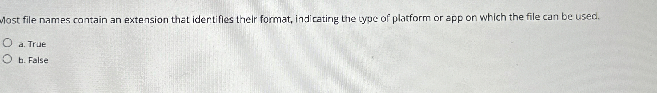 Uost file names contain an extension that