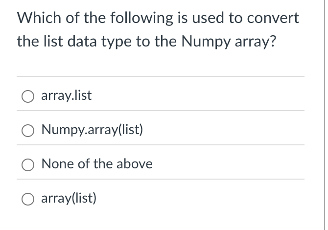 Which of the following is used to convert the