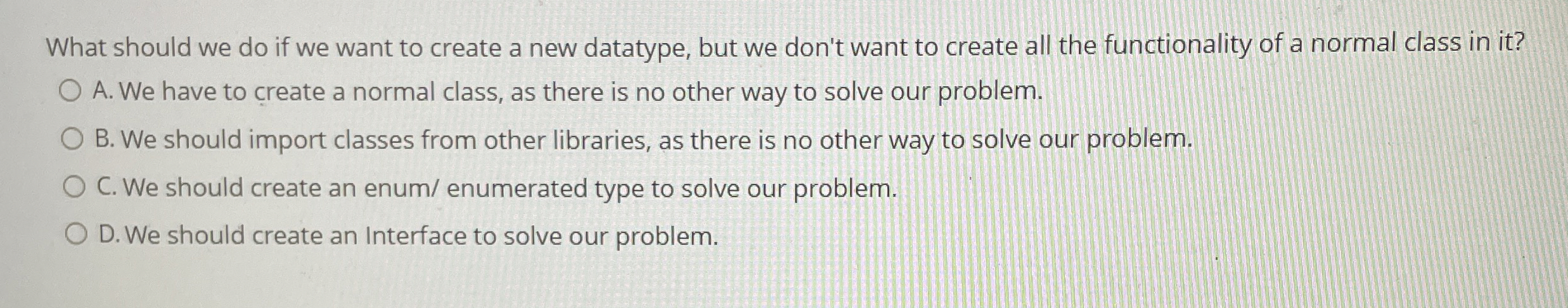 What should we do if we want to create a new