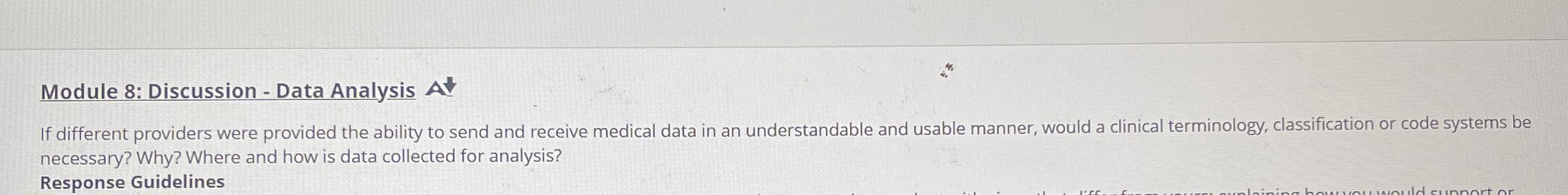 - : Discussion - Data Analysis If different