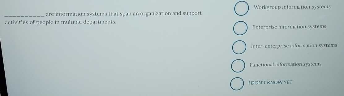 q , are information systems that span an