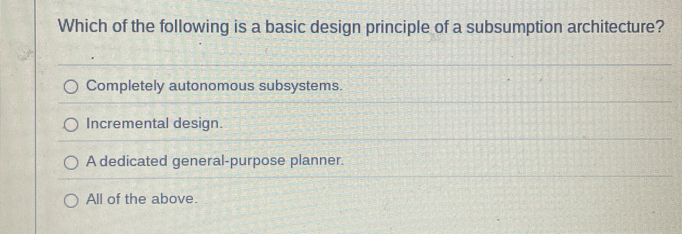 Which of the following is a basic design