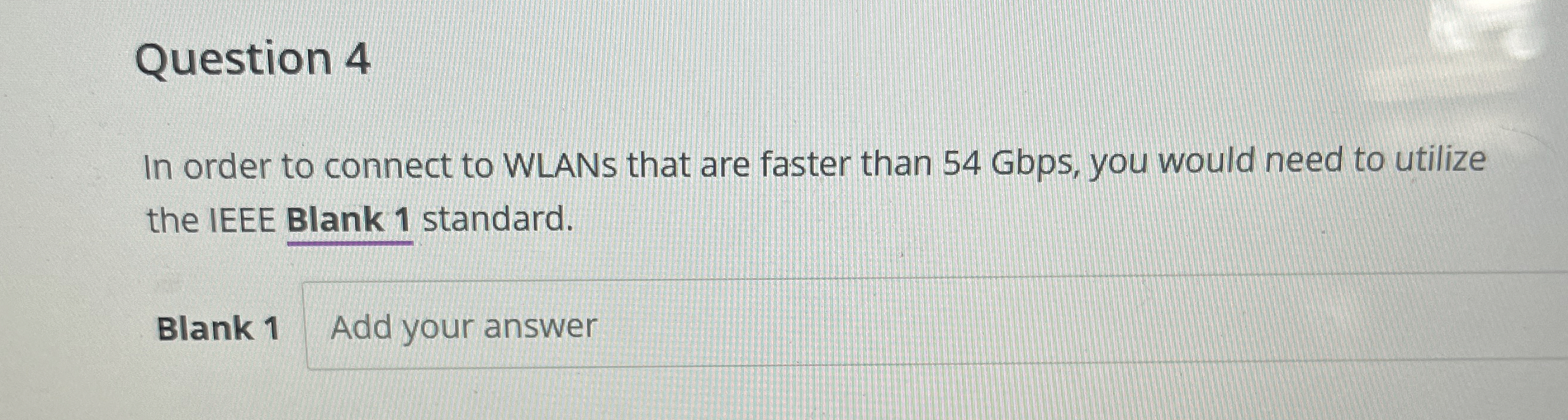 In order to connect to WLANs that are faster than