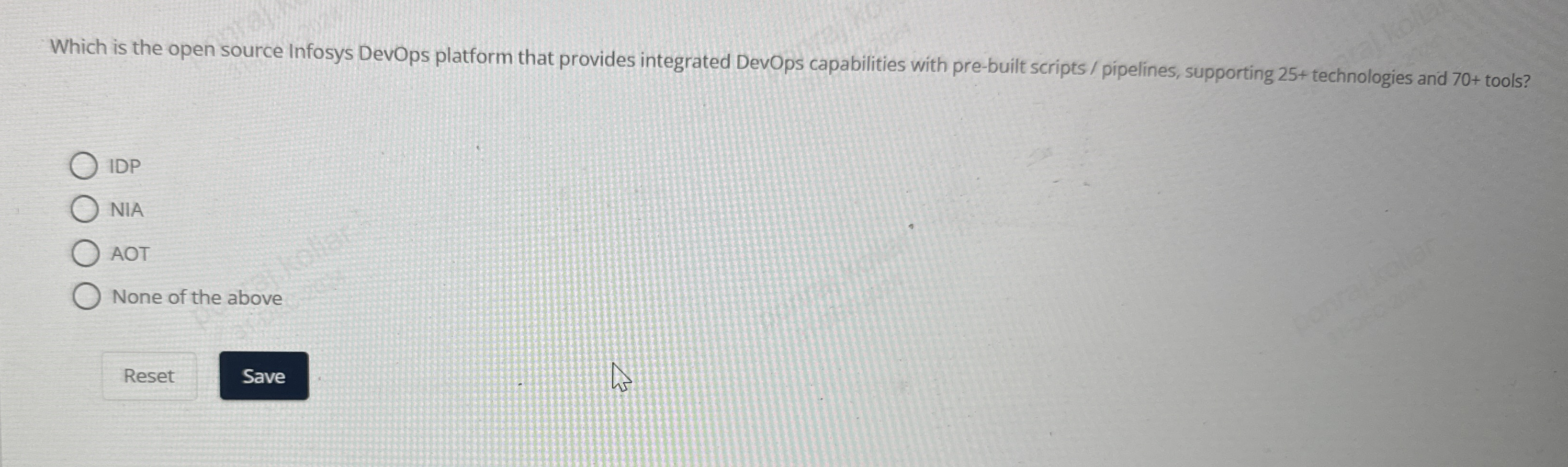 Which is the open source Infosys DevOps platform