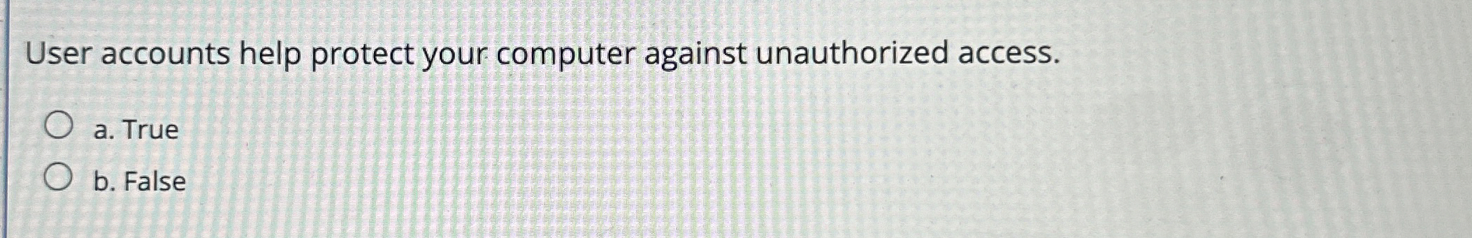 User accounts help protect your computer against