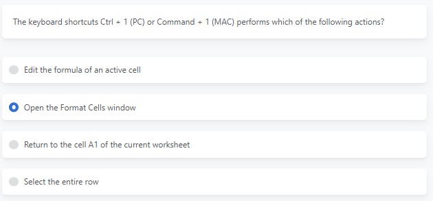 The keyboard shortcuts Ctrl \ ( + 1 ( \ mathrm {