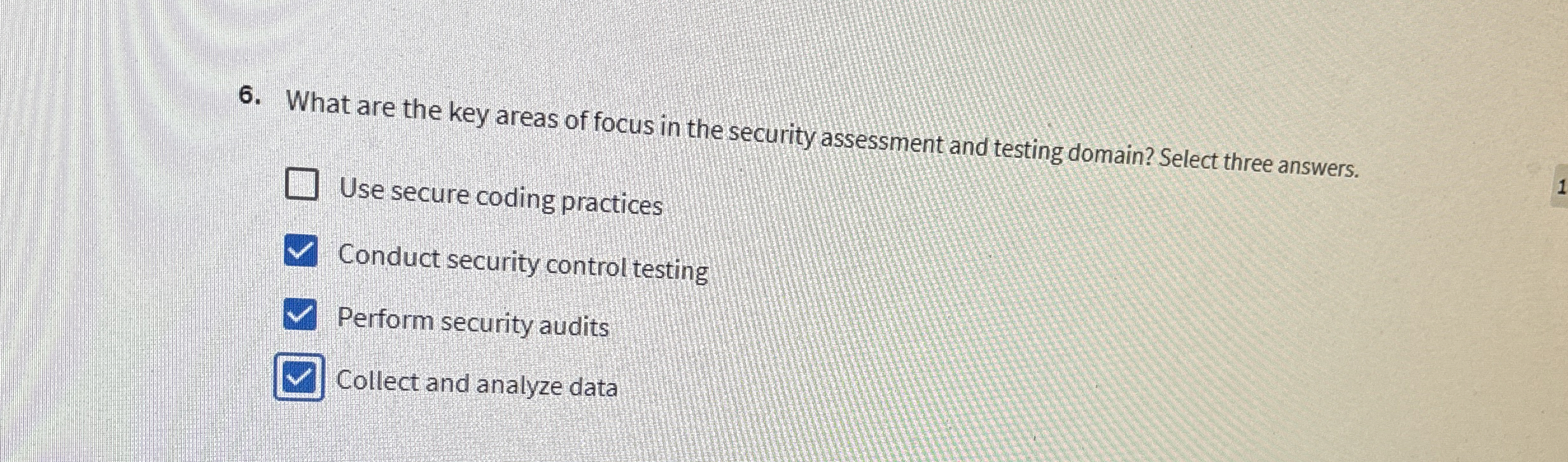 What are the key areas of focus in the security