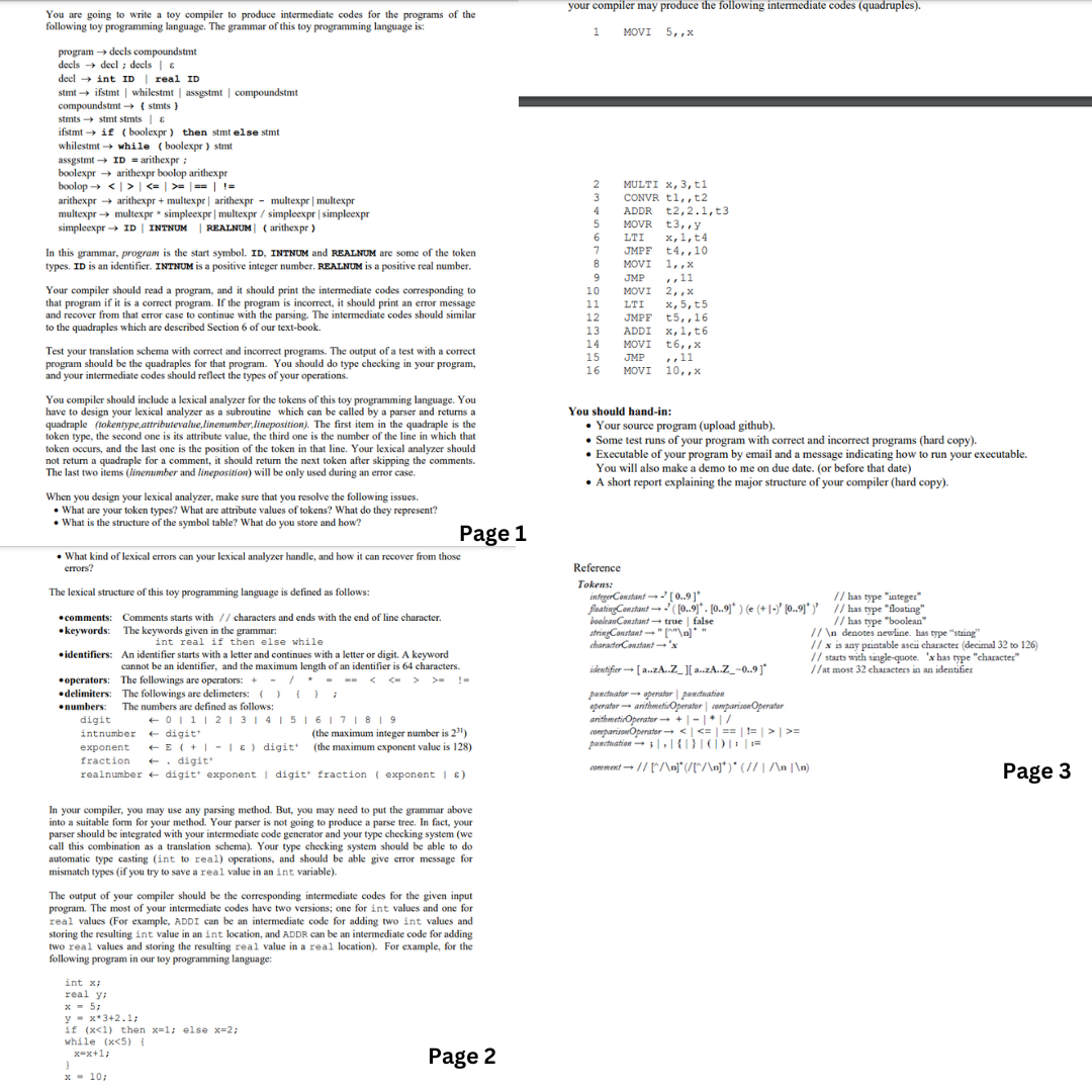 In c + + programming, help me make a lexical