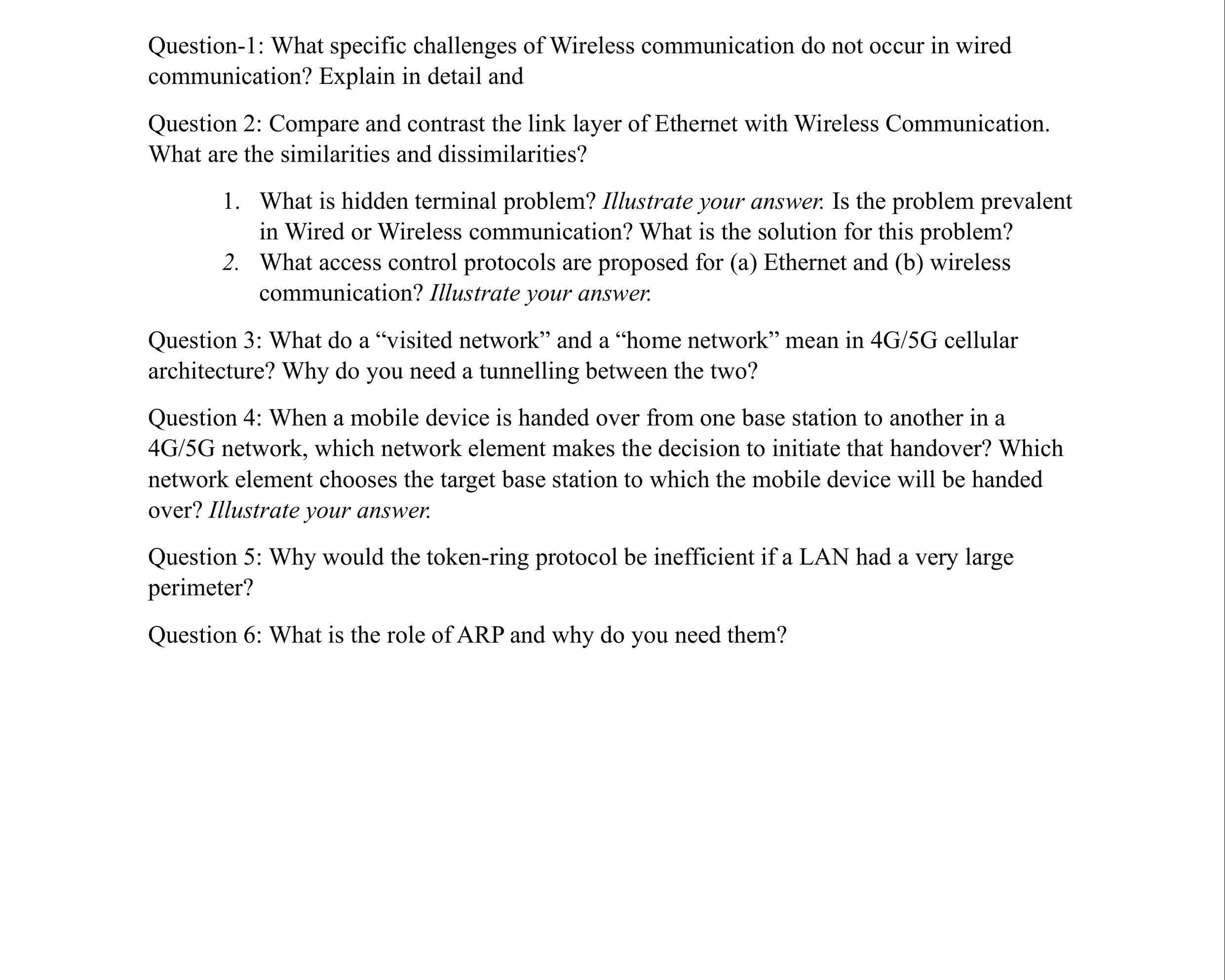 Question - 1 : What specific challenges of