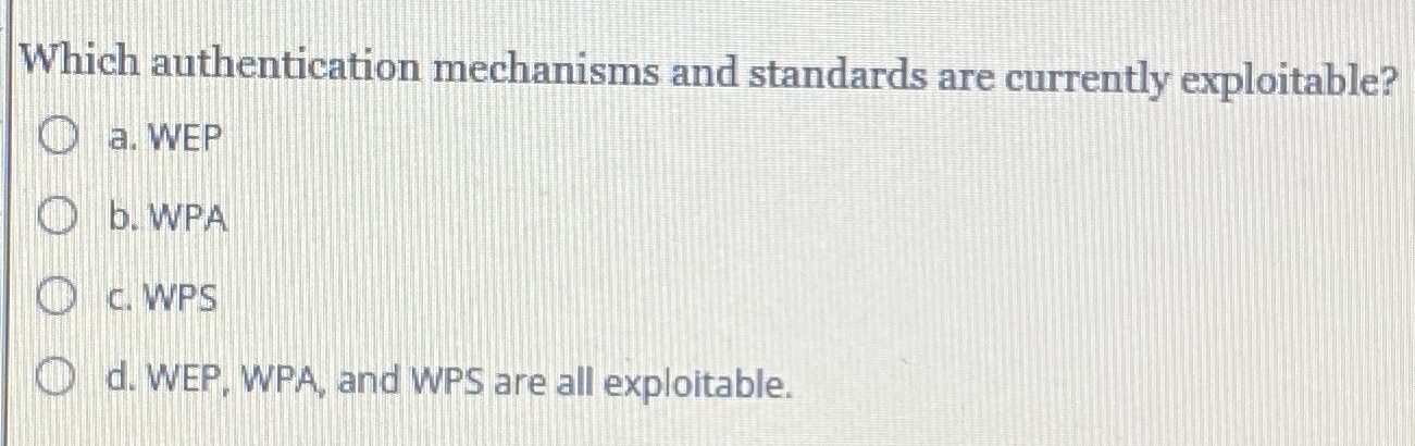 Which authentication mechanisms and standards are