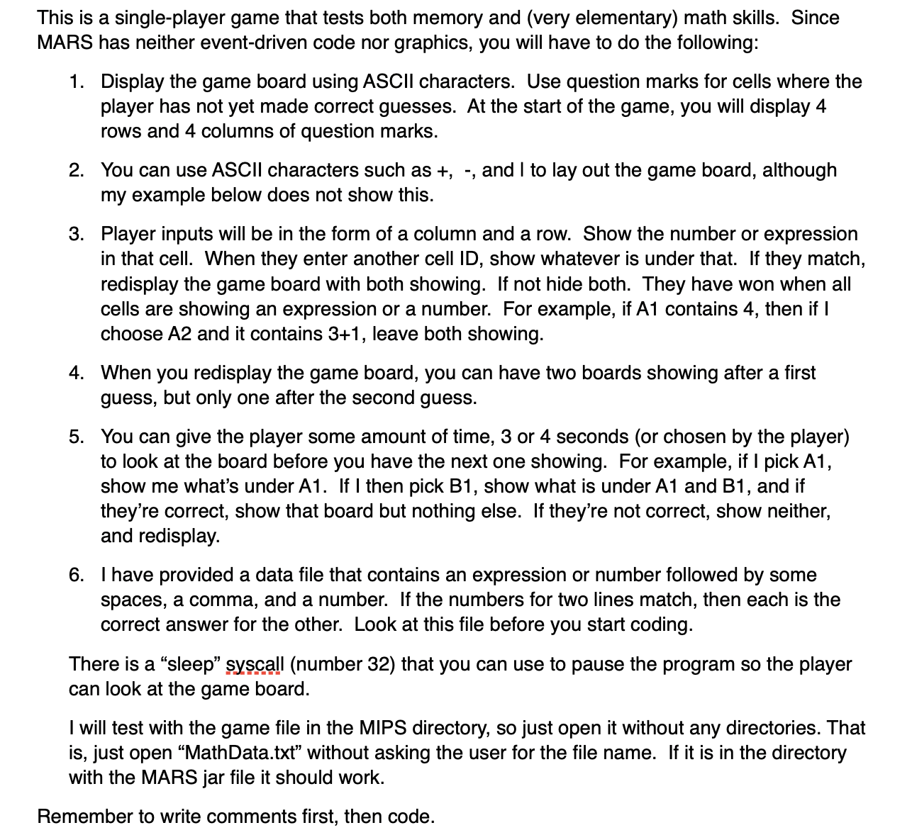 This is a single - player game that tests both