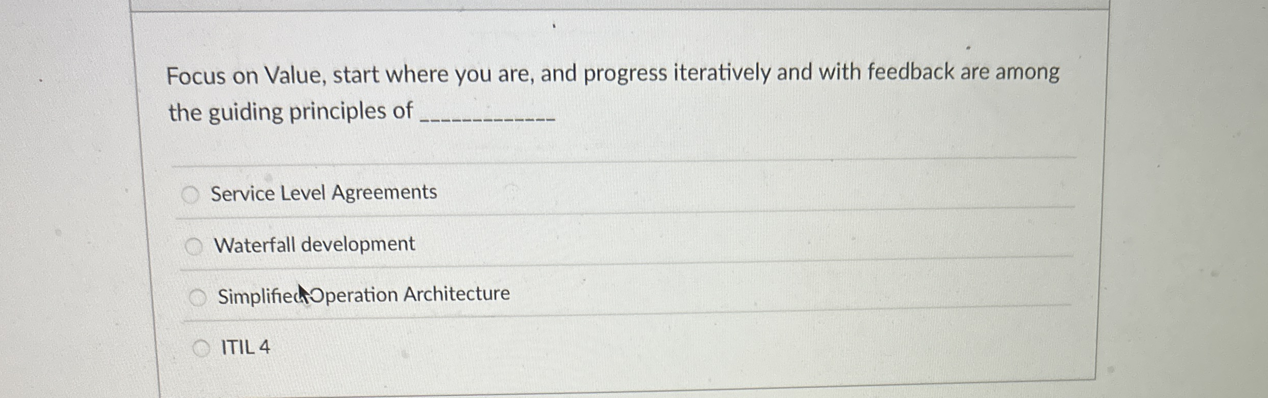 Focus on Value, start where you are, and progress