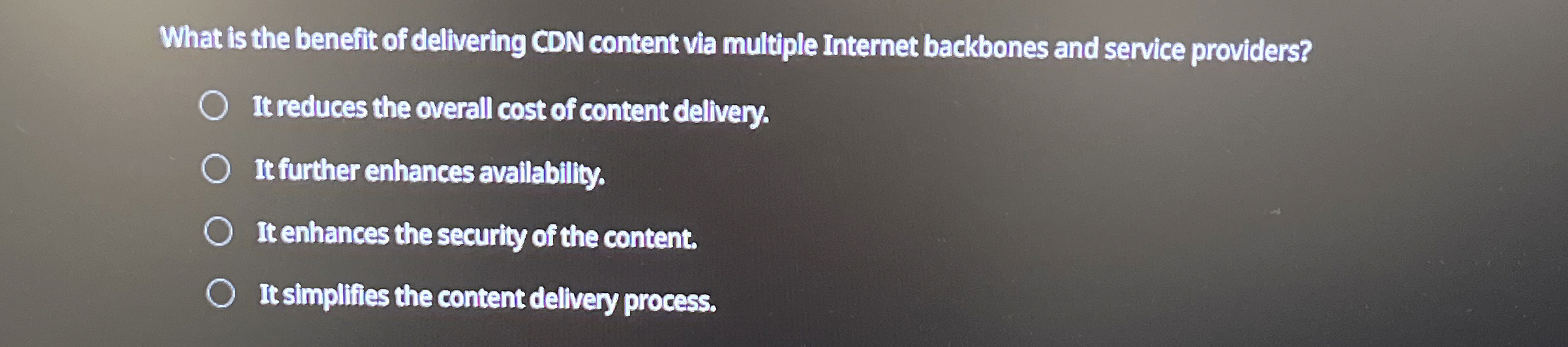 What is the benerit of delivering CDN content via