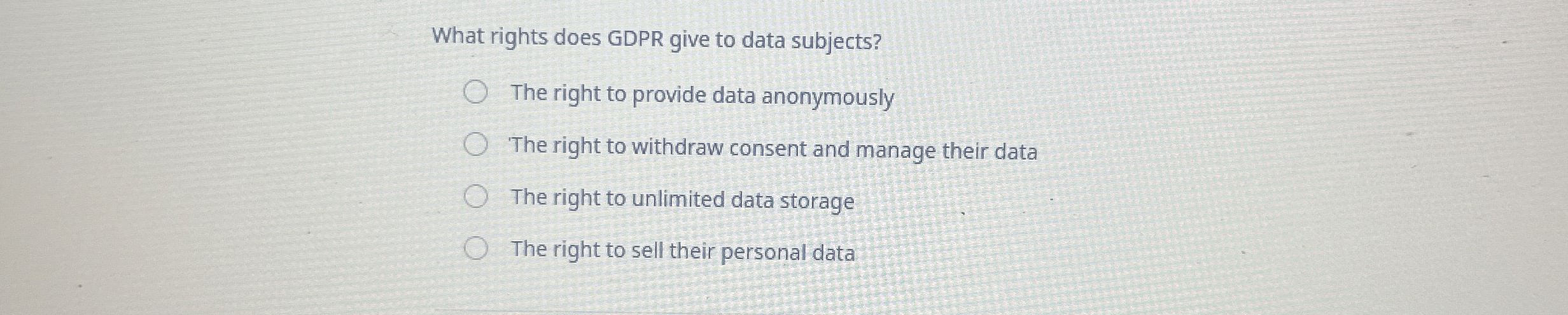 What rights does GDPR give to data subjects? The