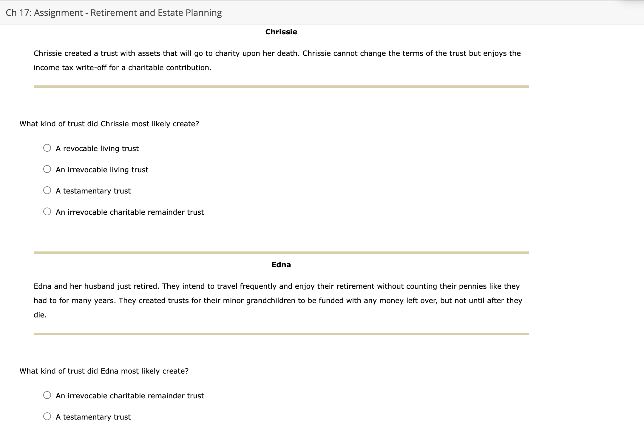 Option Blanks A. Does not avoid, avoids B.