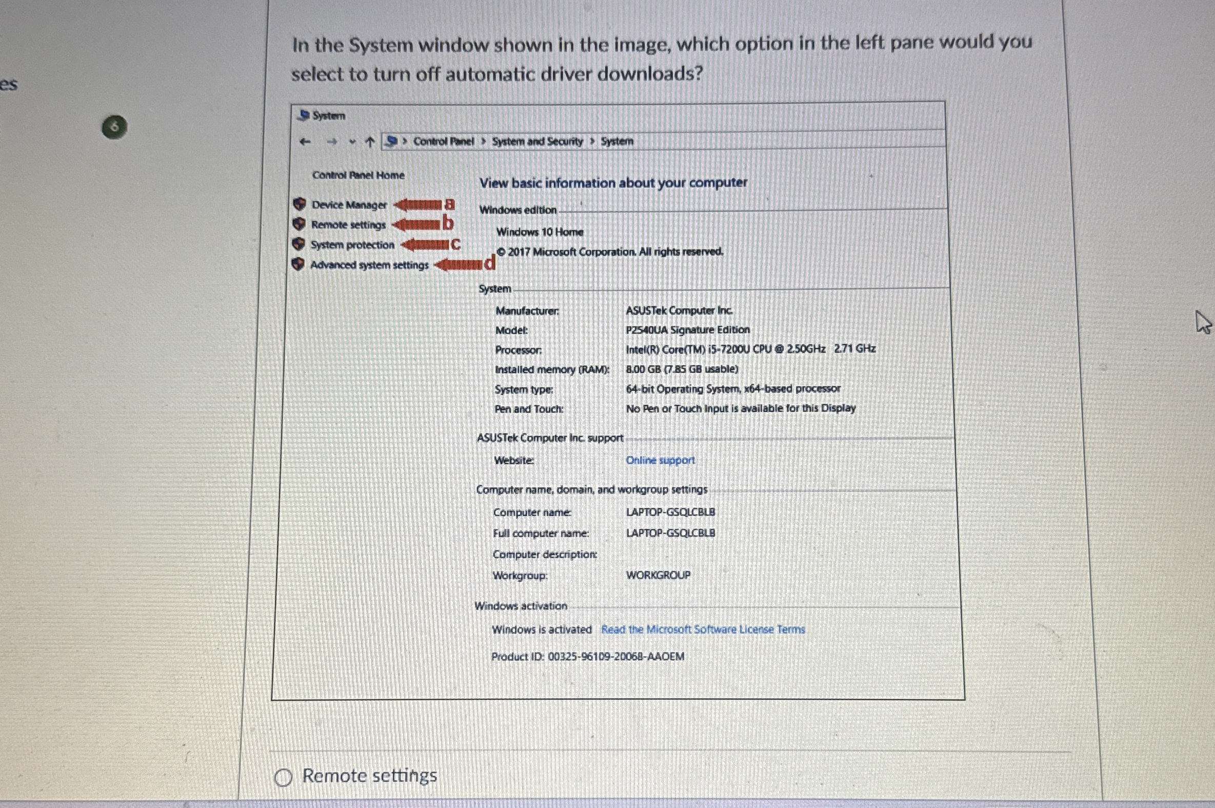 In the System window shown in the image, which