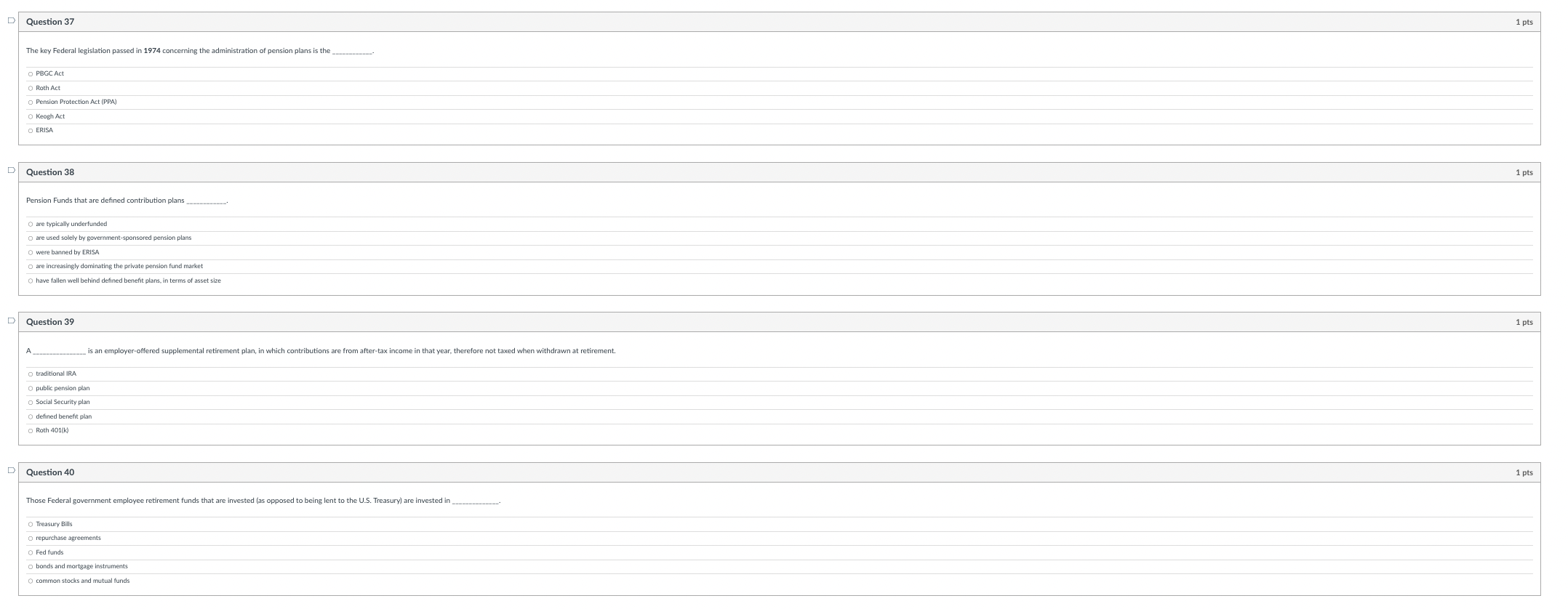 D Question 19 1 pts As authorized by _ ., many