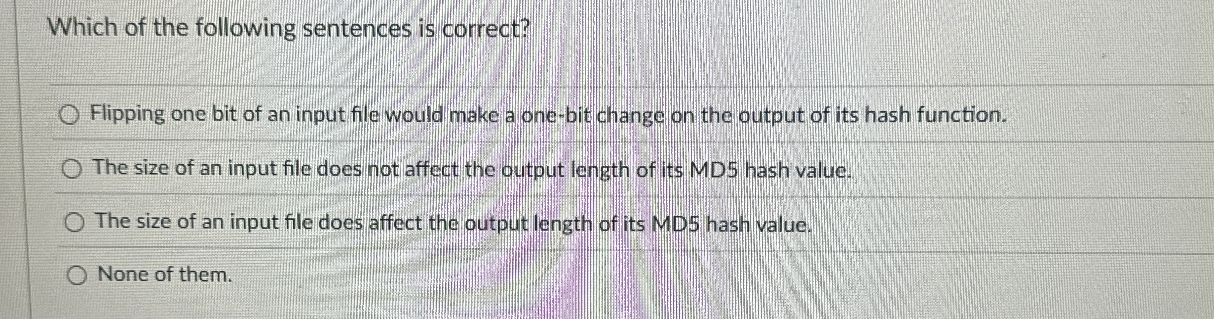 Which of the following sentences is correct?