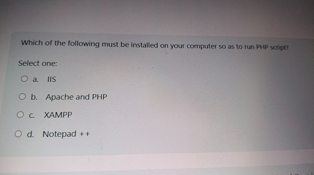 Which of the following must be installed on your