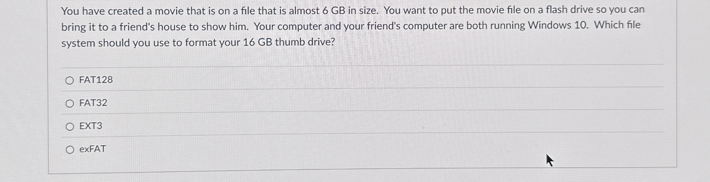 You have created a movie that is on a file that