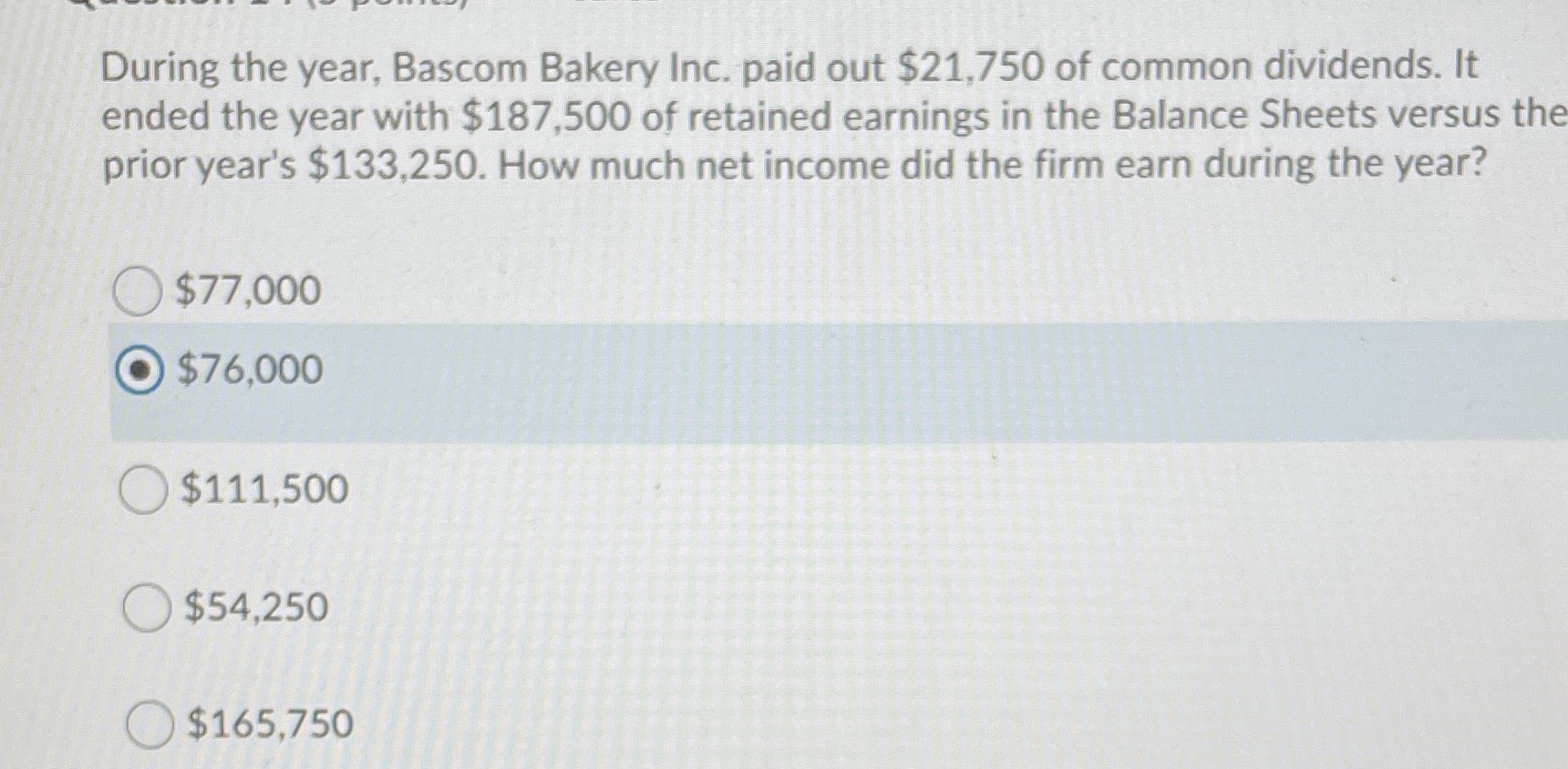 Pls During the year, Bascom Bakery Inc. paid out