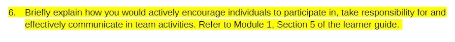 6. Briefly explain how you would actively