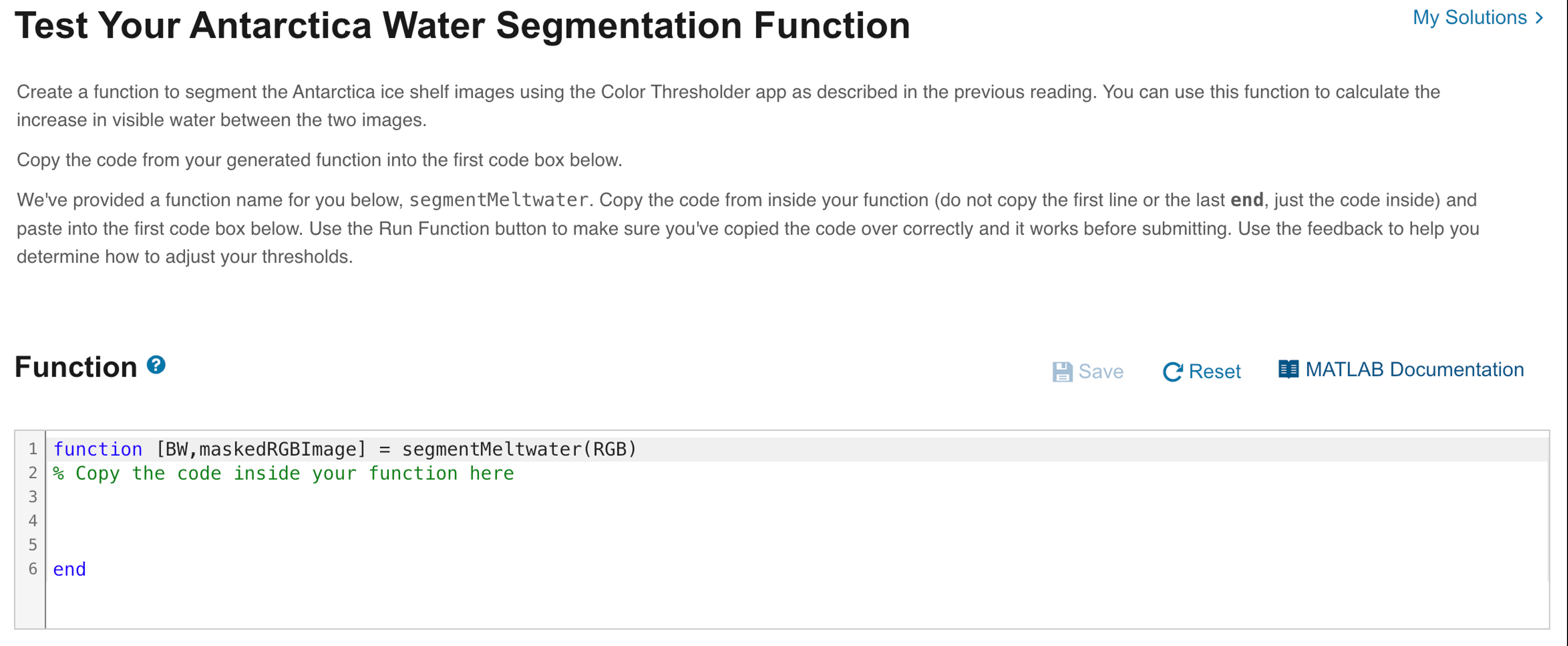 Test Your Antarctica Water Segmentation Function