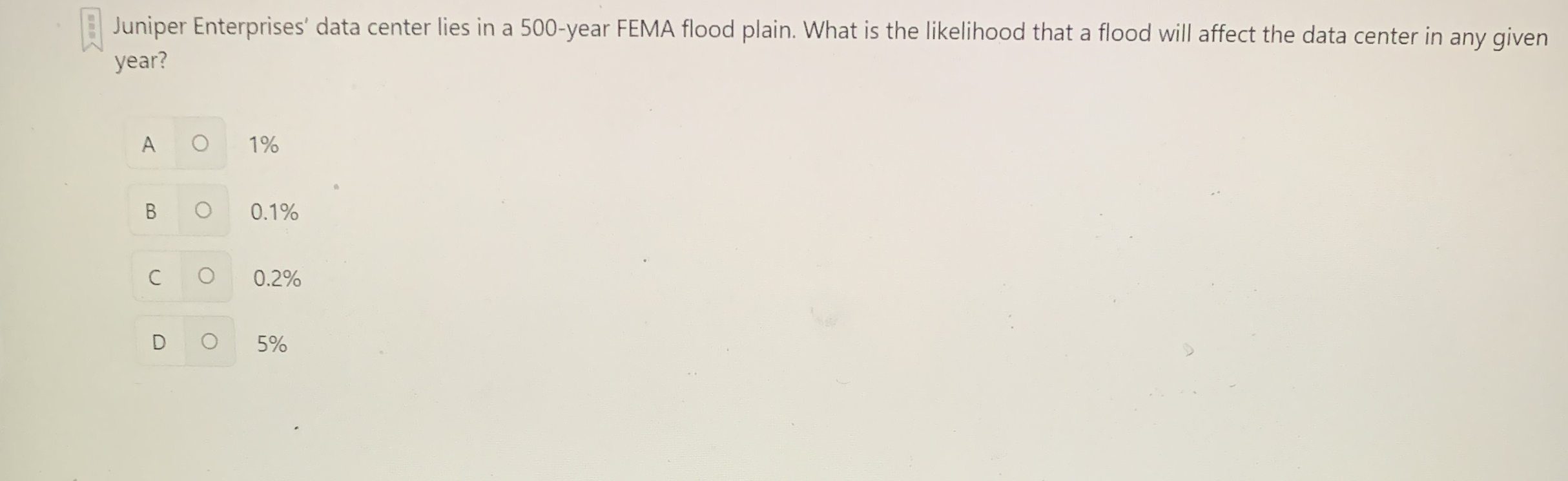 Juniper Enterprises' data center lies in a 5 0 0
