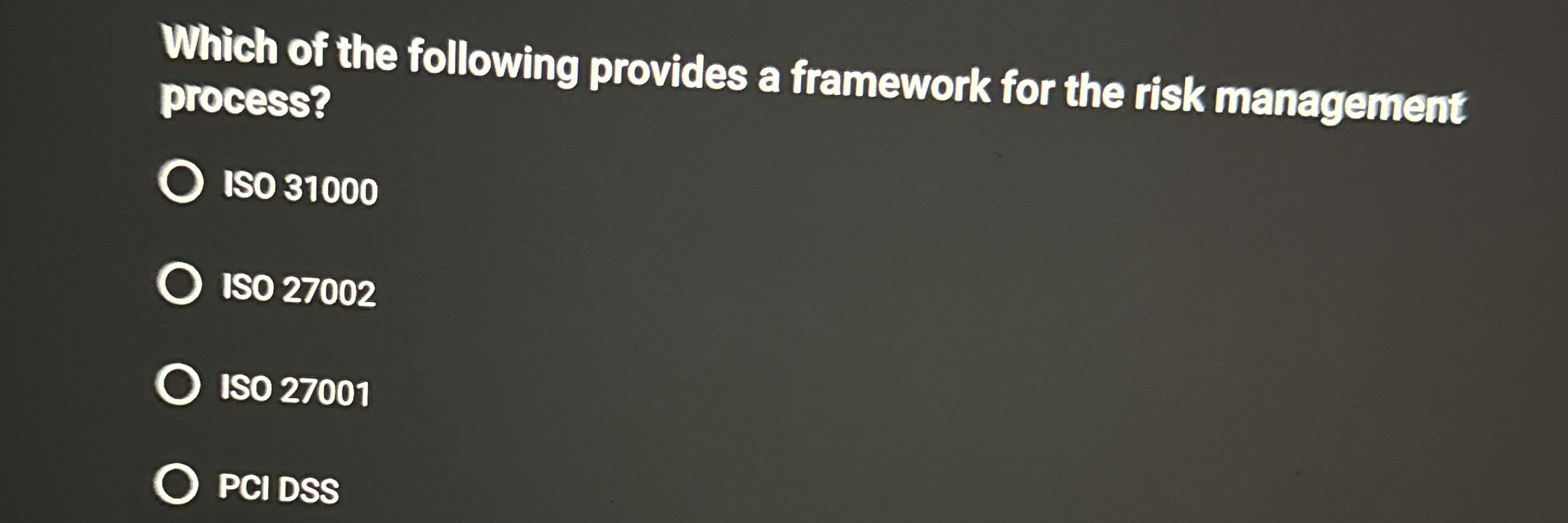 Which of the following provides a framework for