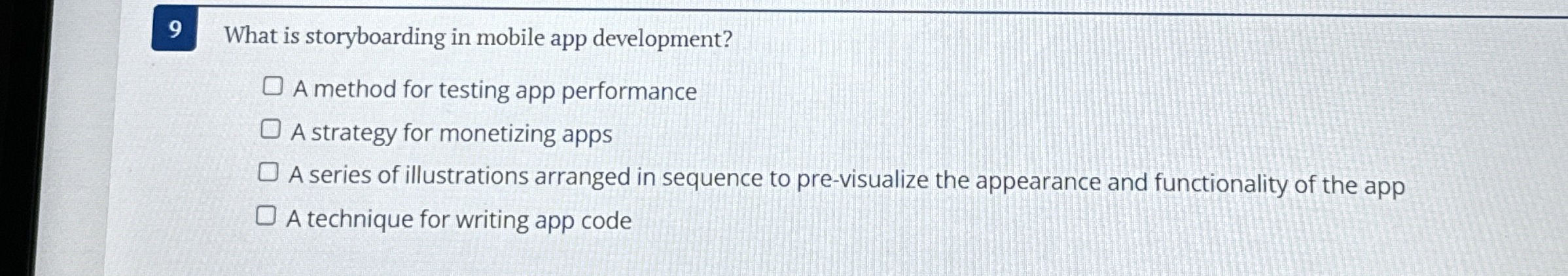 9 What is storyboarding in mobile app