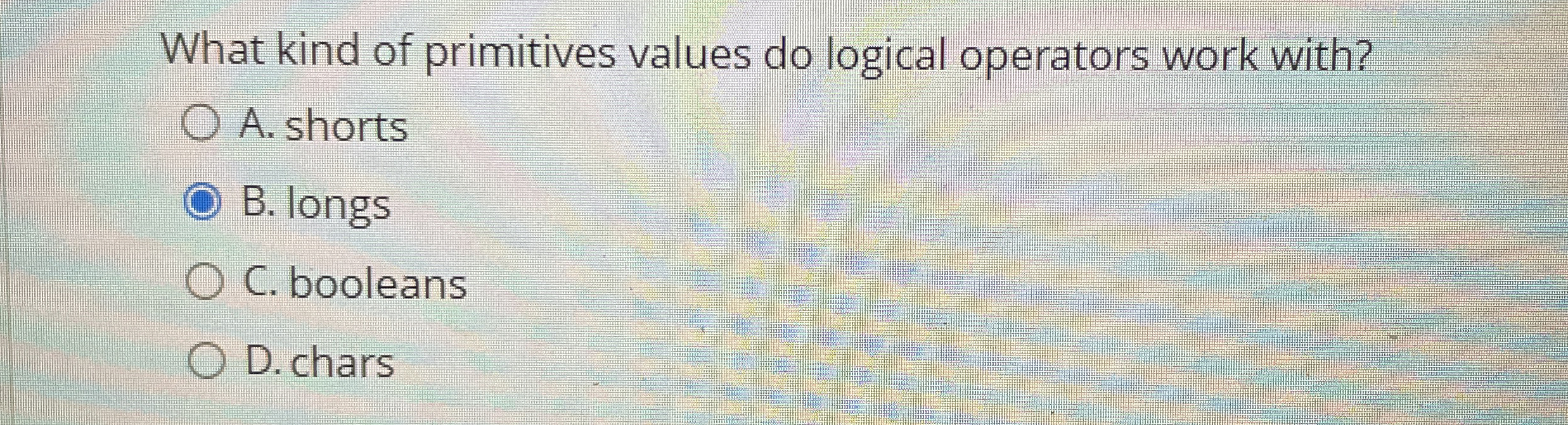 What kind of primitives values do logical