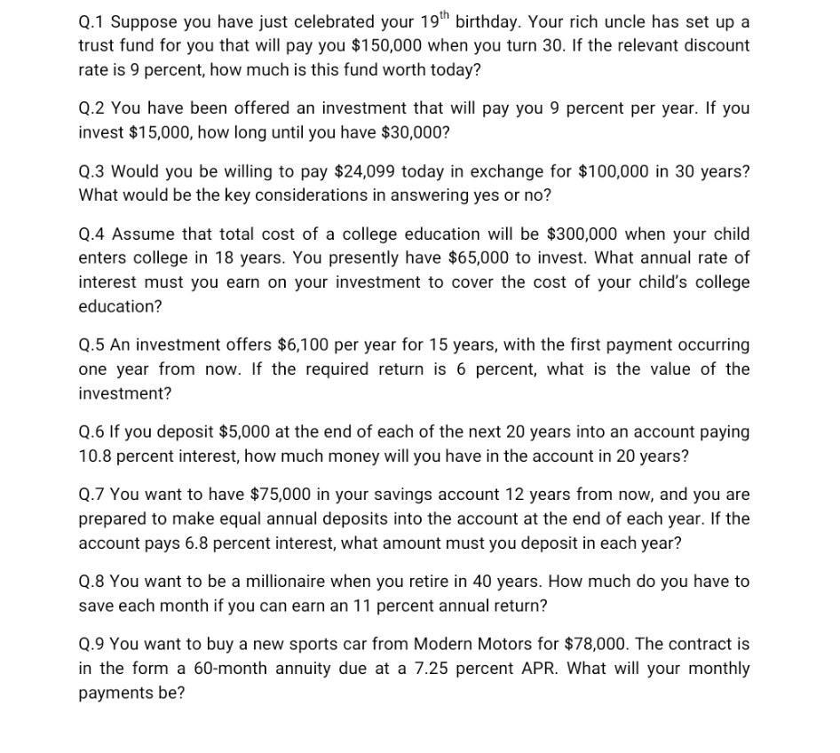 please solve this using formulas not financial