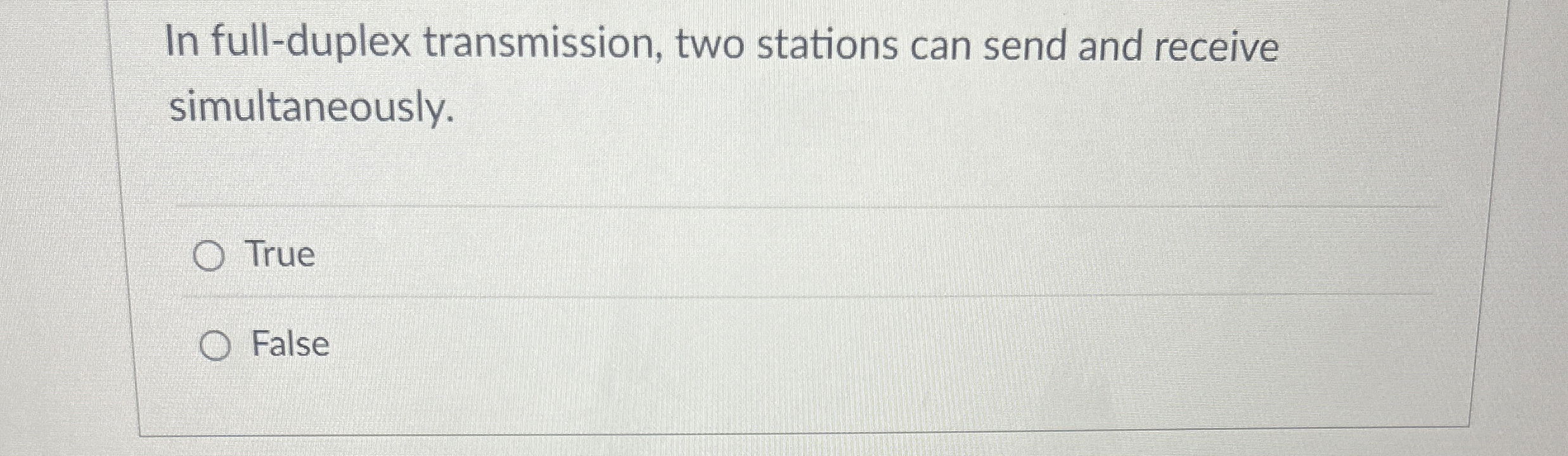 In full - duplex transmission, two stations can