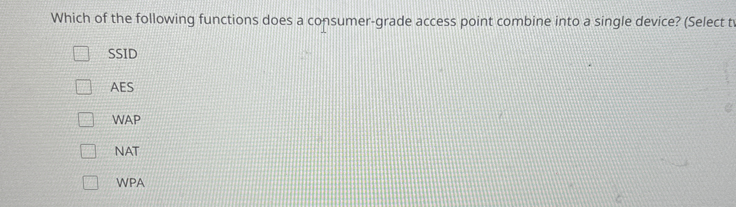 Which of the following functions does a consumer