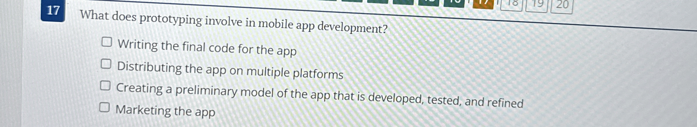 1 7 What does prototyping involve in mobile app