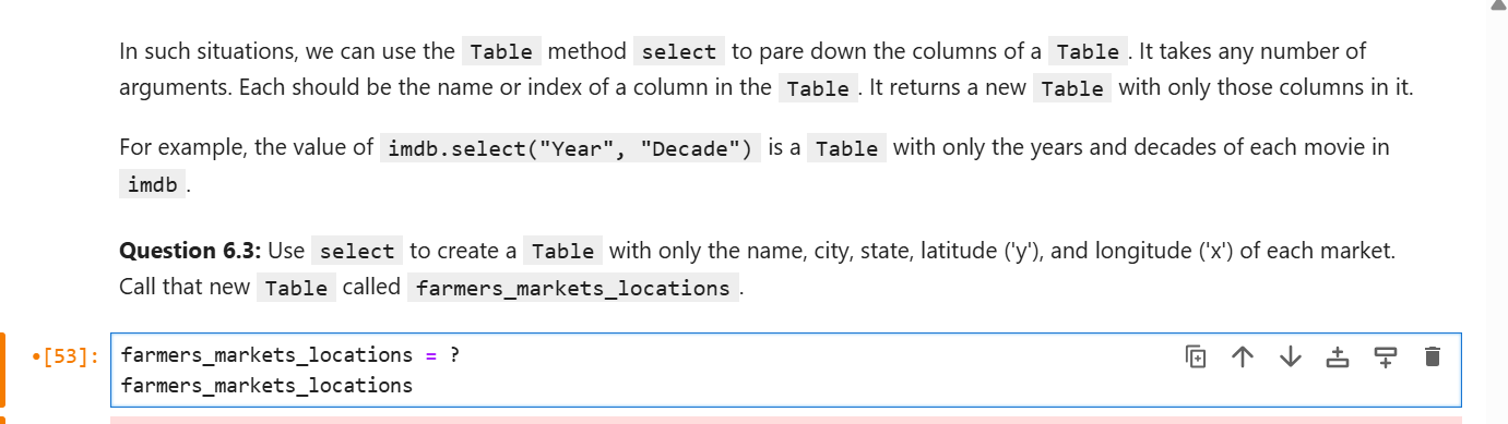 In such situations, we can use the Table method