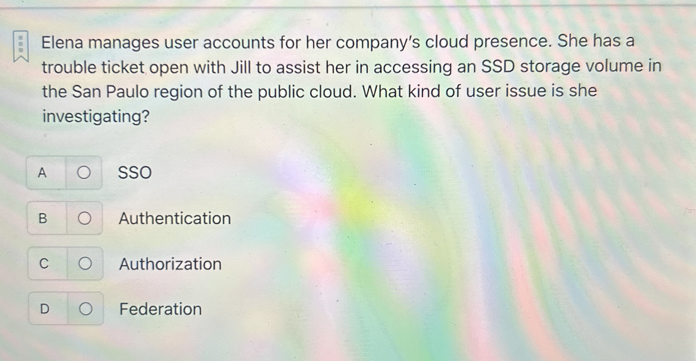 Elena manages user accounts for her company's