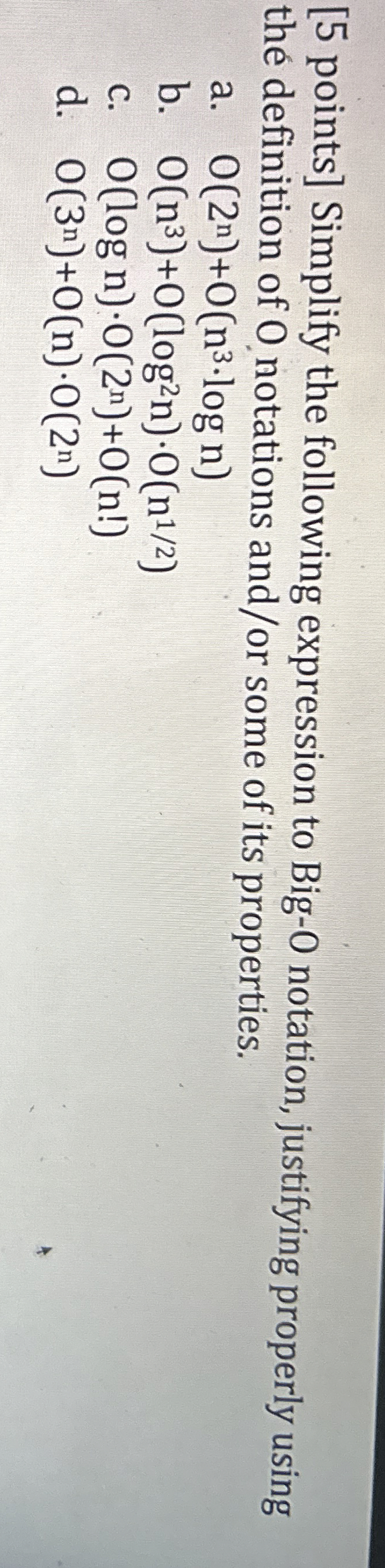 [ 5 points ] Simplify the following expression to