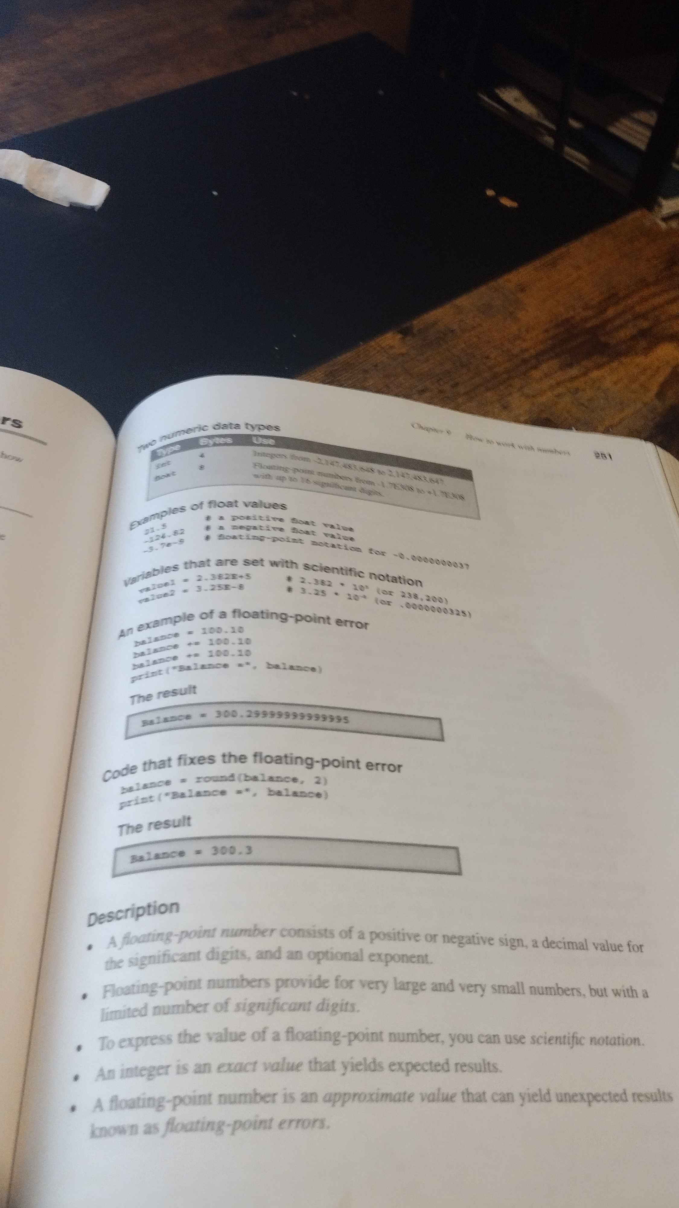 - 0 8 - amples of float values \ ( - 3 . 7 0 ^ {