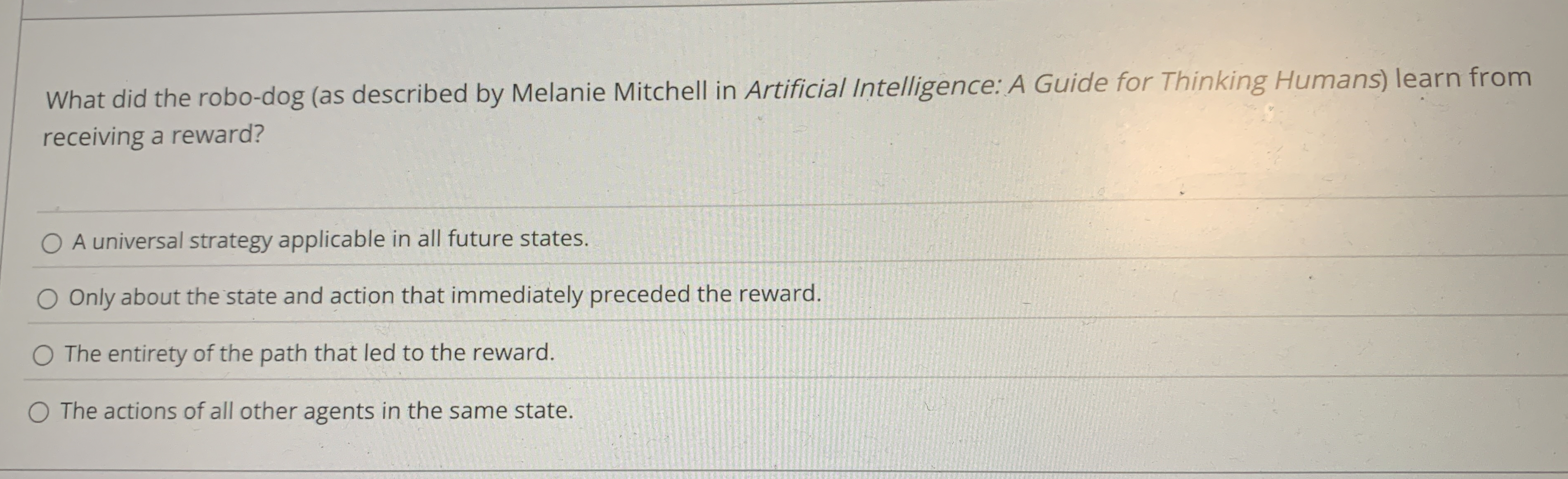 What did the robo - dog ( as described by Melanie