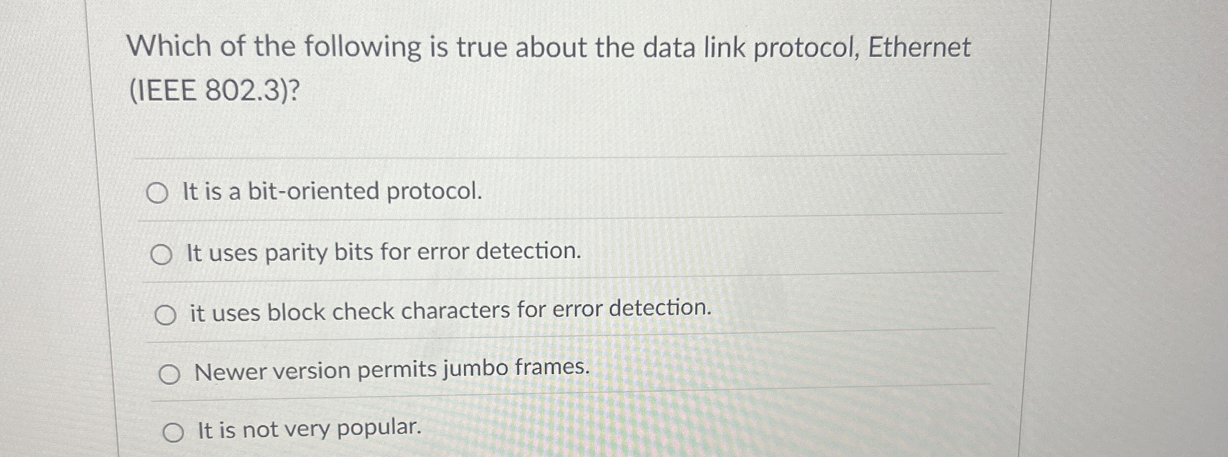 Which of the following is true about the data
