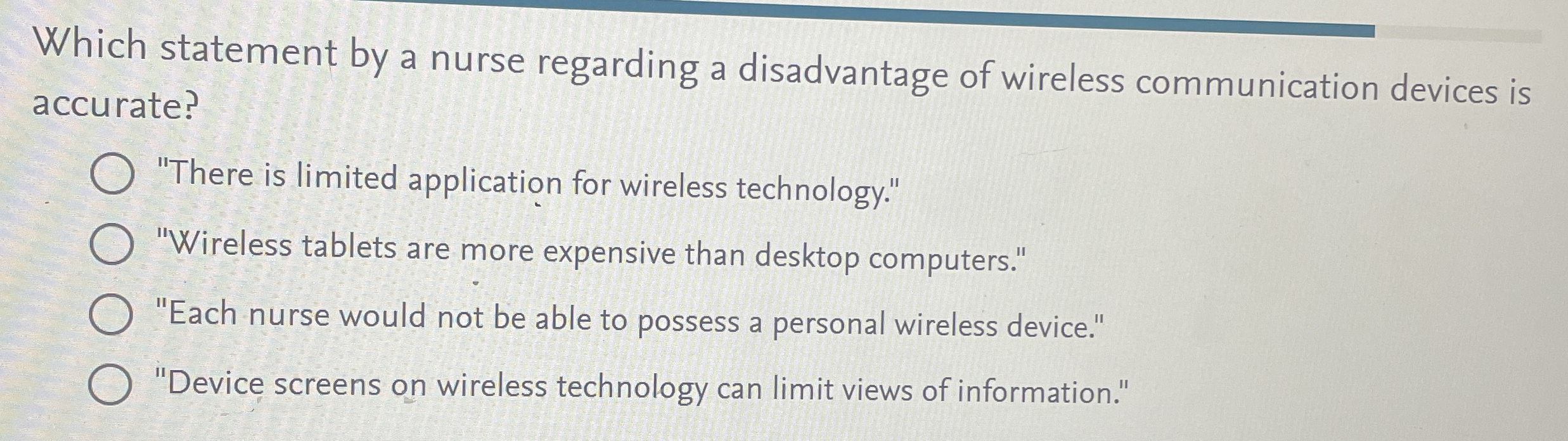 Which statement by a nurse regarding a