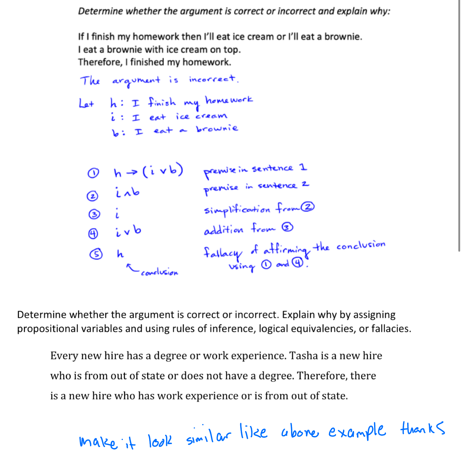 Determine whether the argument is correct or