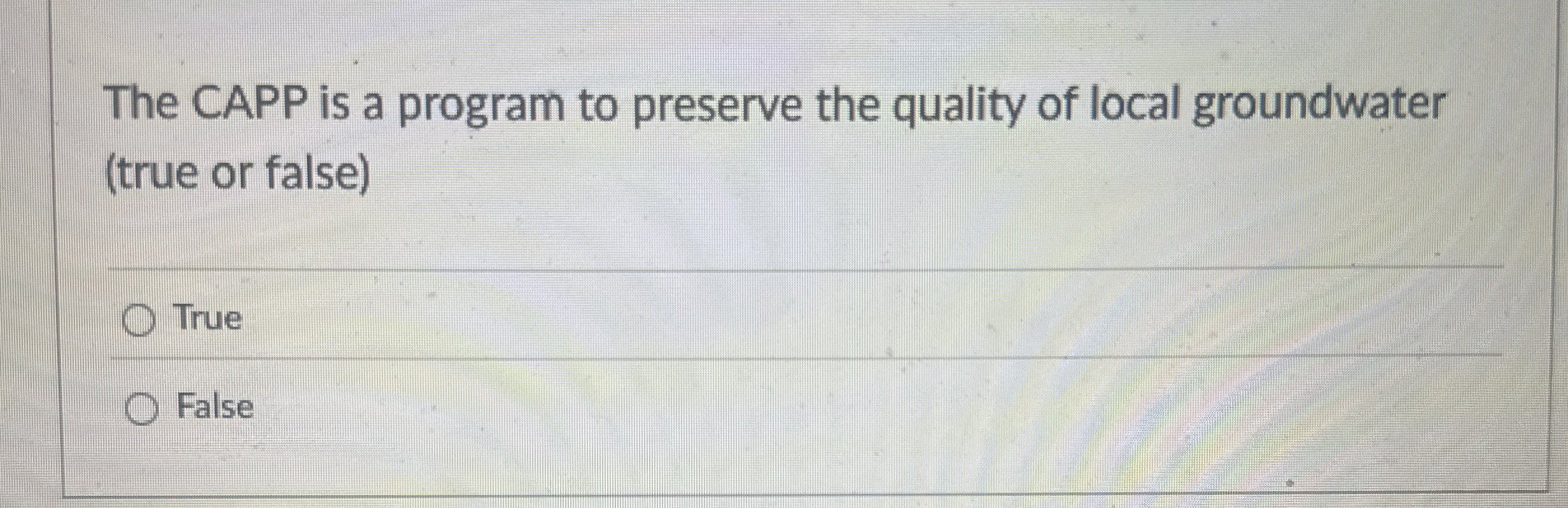 The CAPP is a program to preserve the quality of